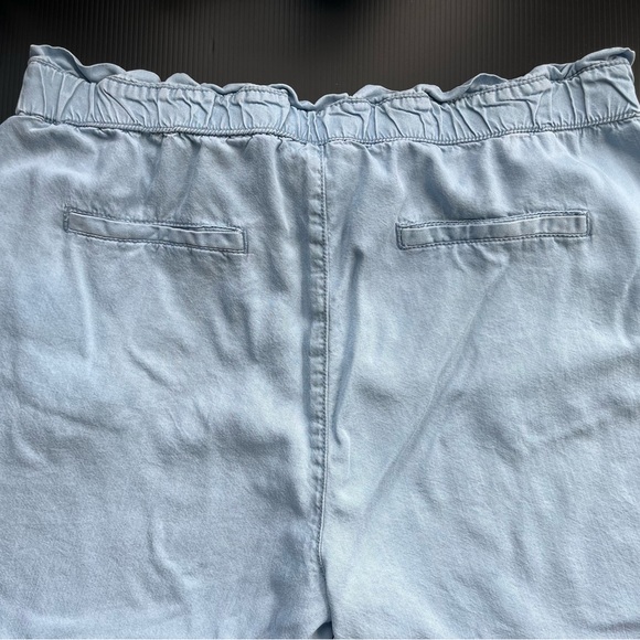 BLUE SPICE HIGH WAISTED PAPERBAG 100% LYOCELL JOGGERS SIZE XL CHAMBRAY - Picture 13 of 14